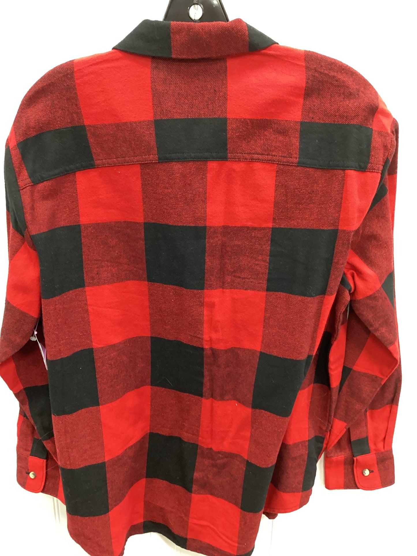 Blouse Ls By Old Navy In Black & Red, Size:M