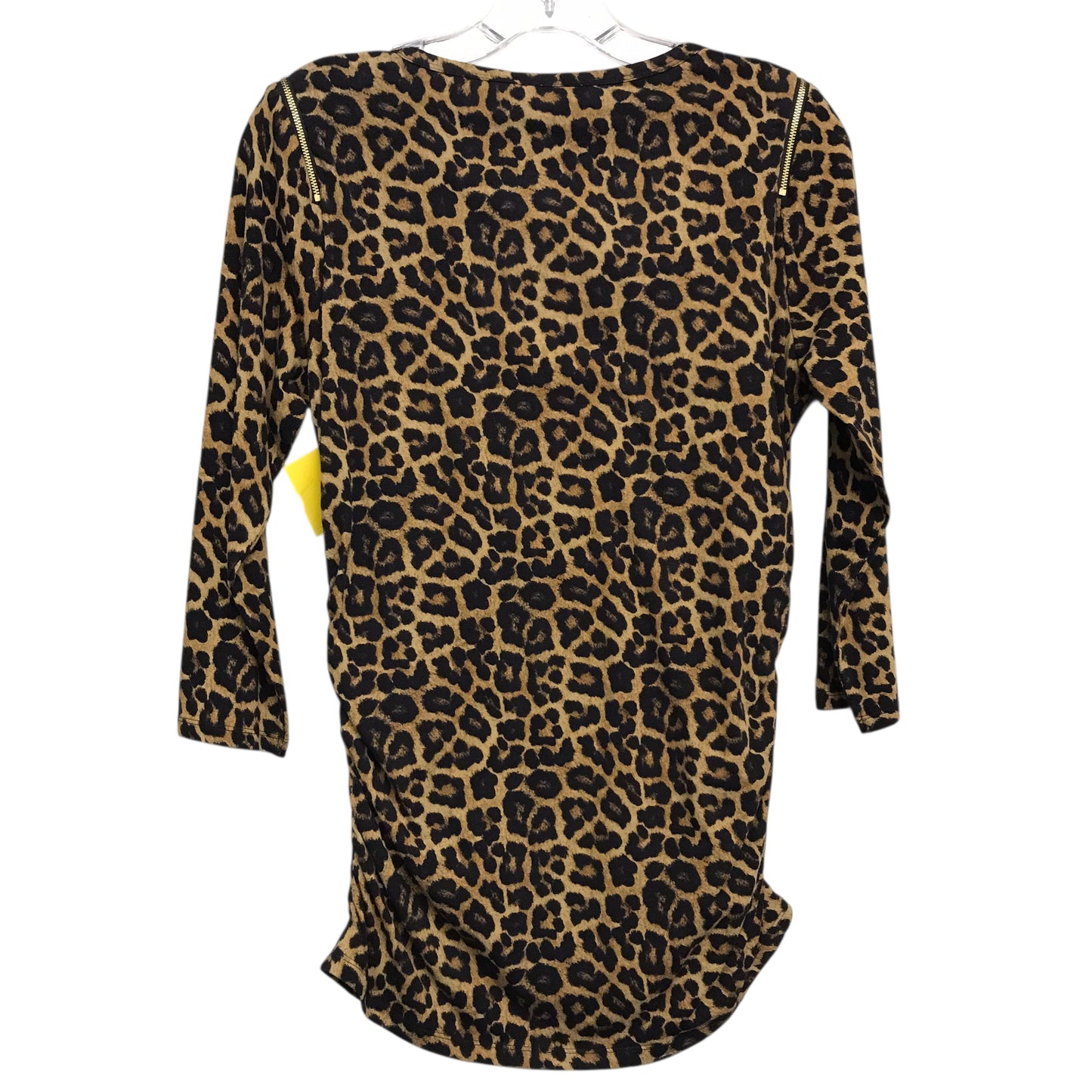 Top 3/4 Sleeve By Michael By Michael Kors In Animal Print, Size:M