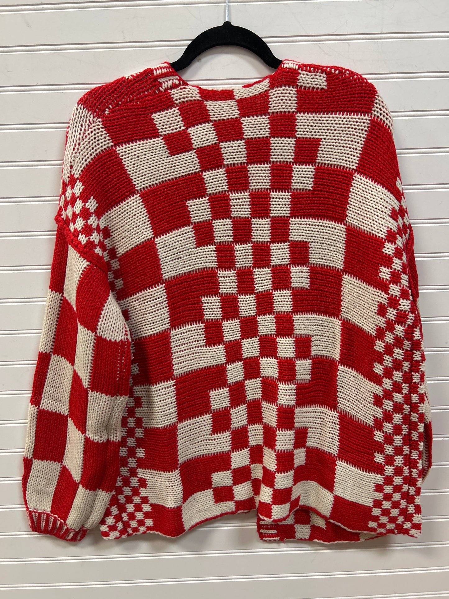 Sweater Cardigan By Cmc In Red & White