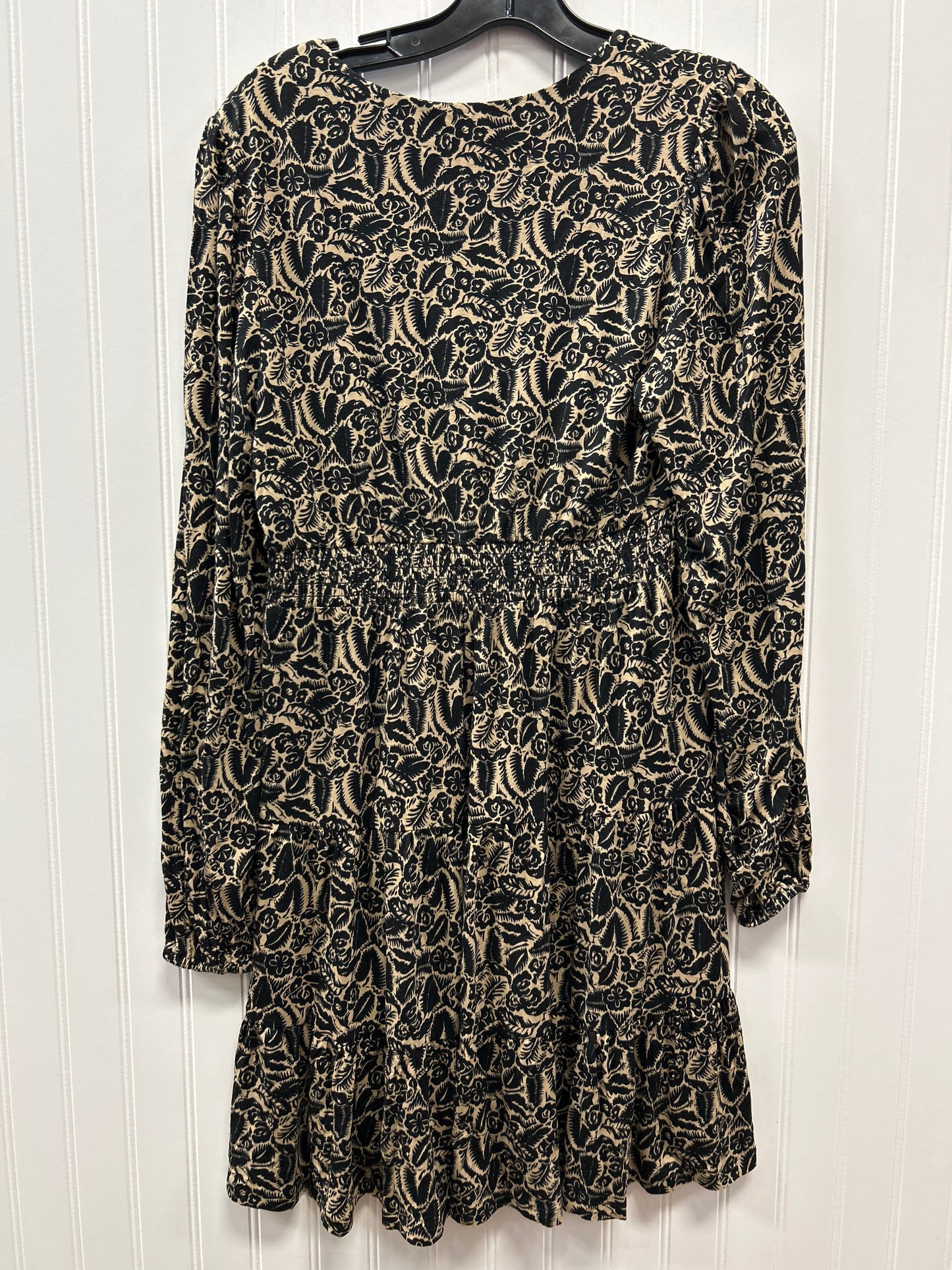 Dress Casual Midi By Boden In Black & Tan, Size:8