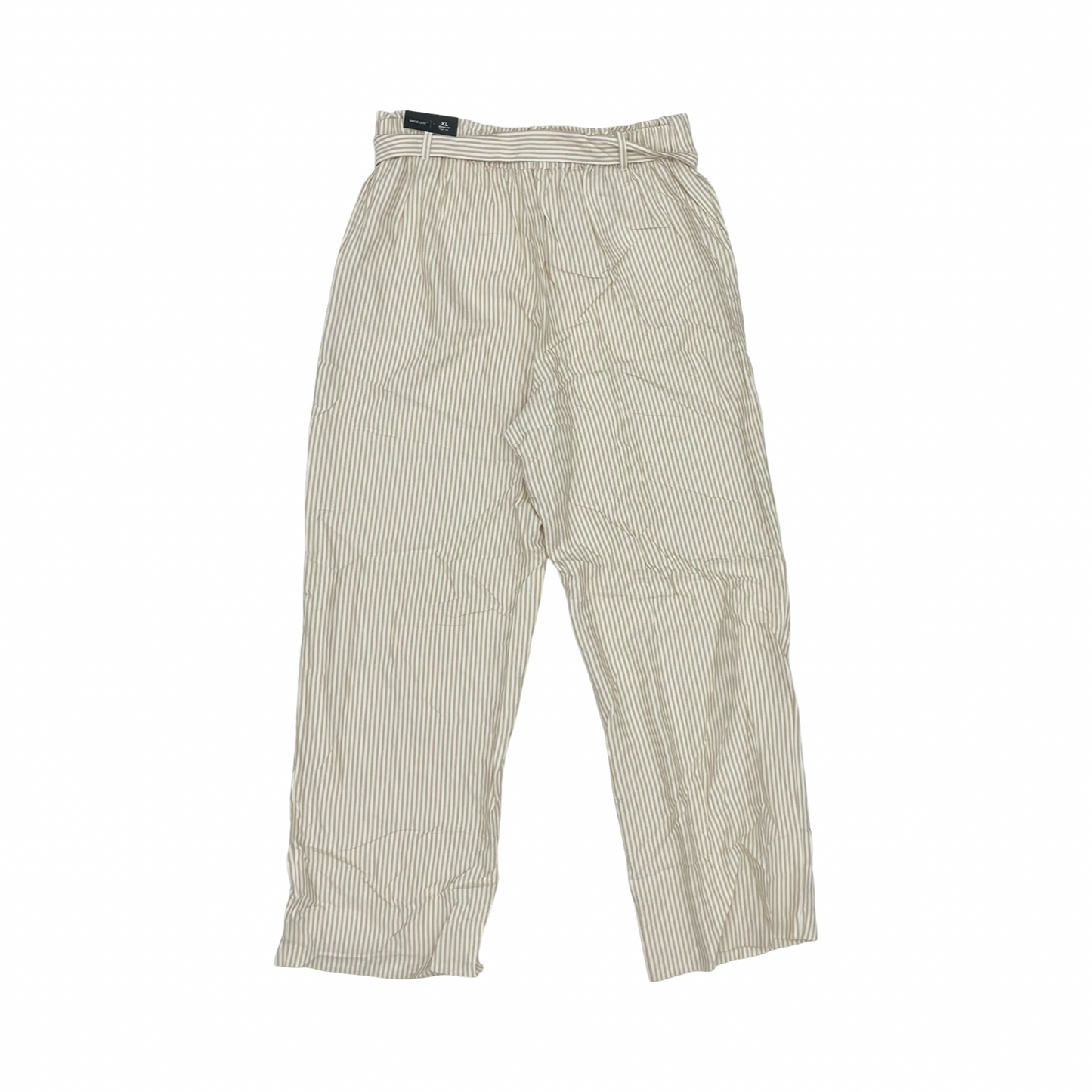 Pants Wide Leg By Maurices In Tan & White, Size:Xl