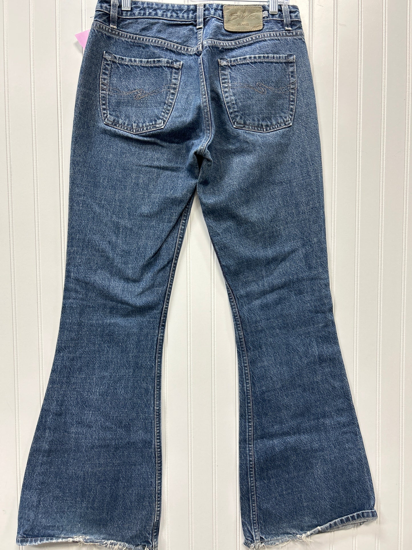 Jeans Boot Cut By Silver In Blue Denim, Size:12L