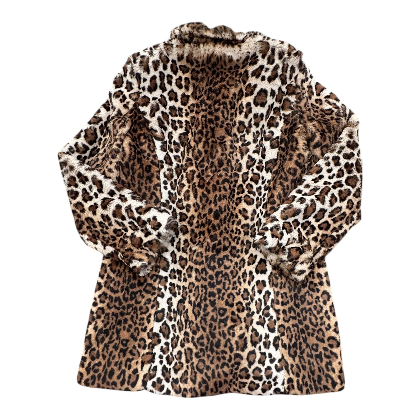 Coat Faux Fur & Sherpa By Loft In Animal Print, Size:S
