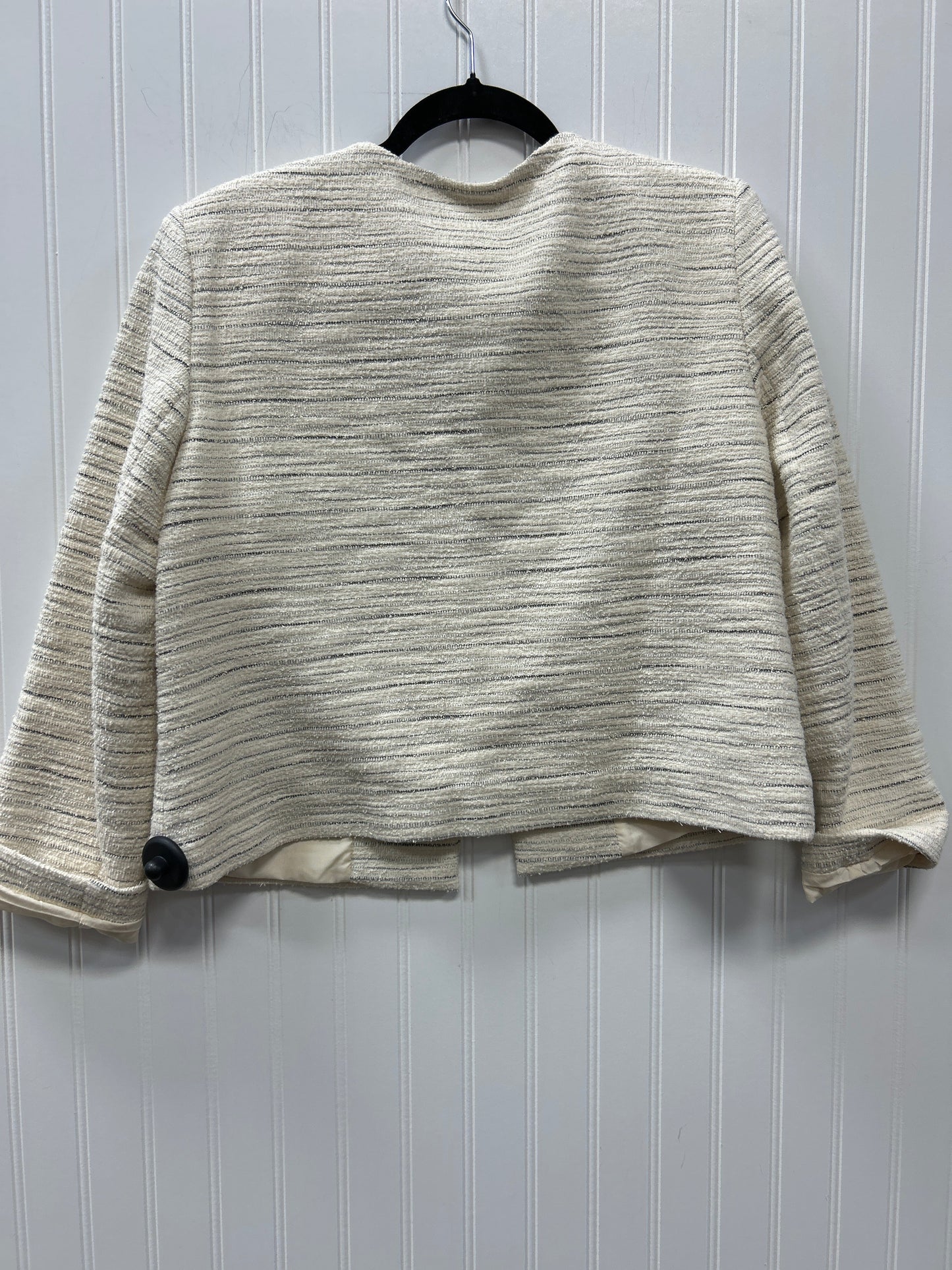 Blazer By Ann Taylor In Cream, Size:M