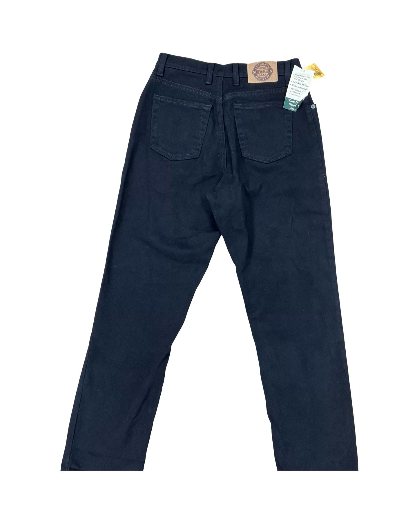 Jeans Straight By Northern Reflection In Black Denim, Size:8