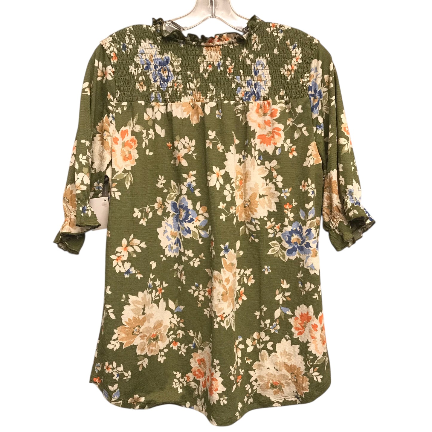 Top 3/4 Sleeve By Nuco In Green, Size:L