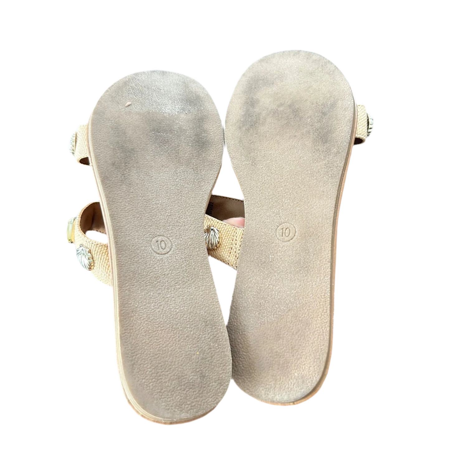 Sandals Flats By A New Day In Gold & Tan, Size: 10