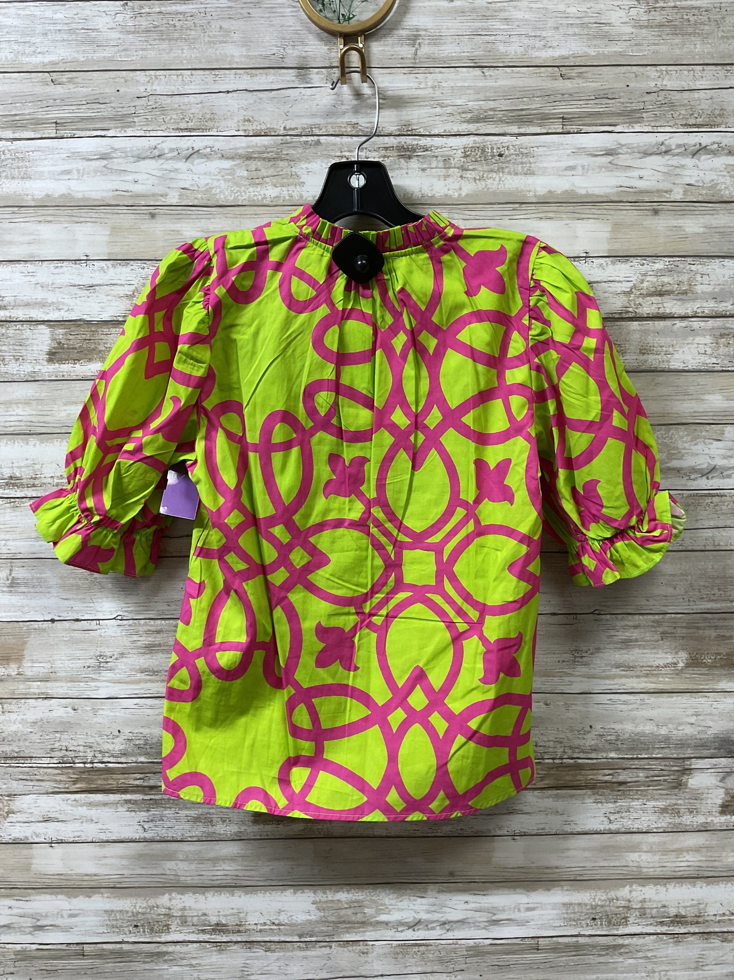 Top Ss By Cmb In Green & Pink, Size:Xs