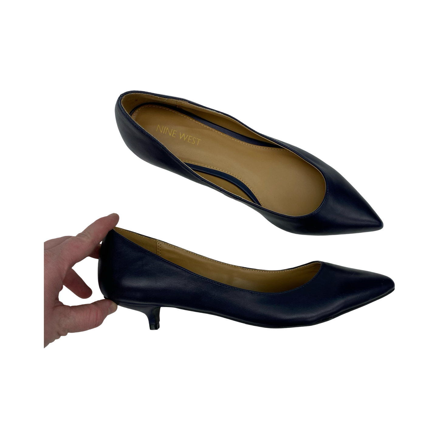 Shoes Heels Kitten By Nine West In Navy, Size:8