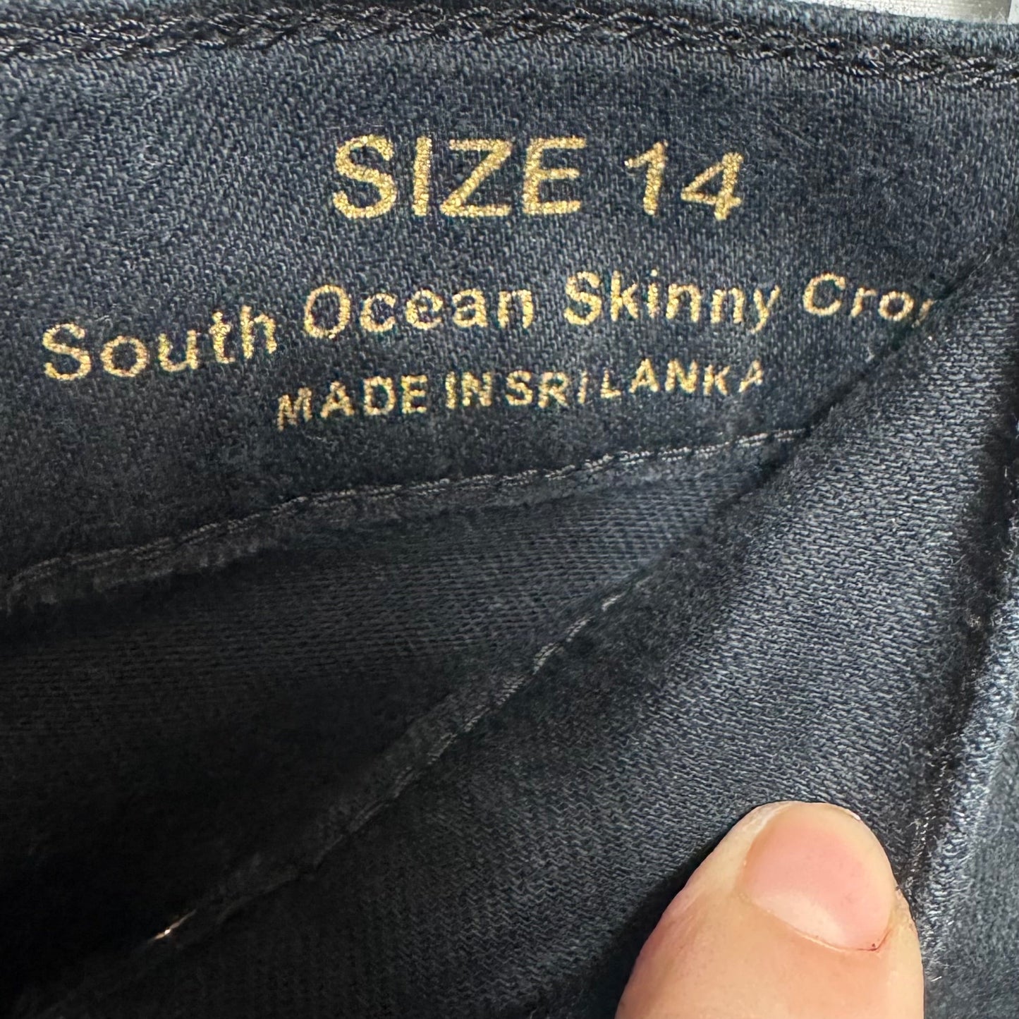 South Ocean Skinny Cropped Jeans Designer By Lilly Pulitzer In Black, Size: 14