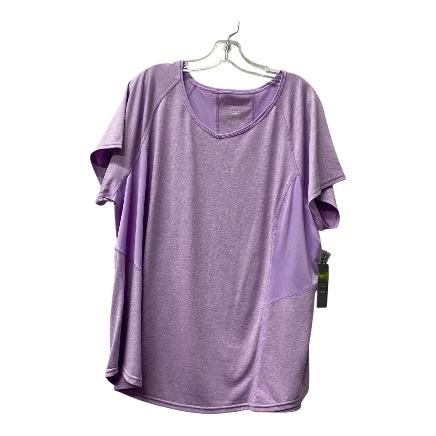 Athletic Top Ss By Tek Gear In Purple, Size:2X