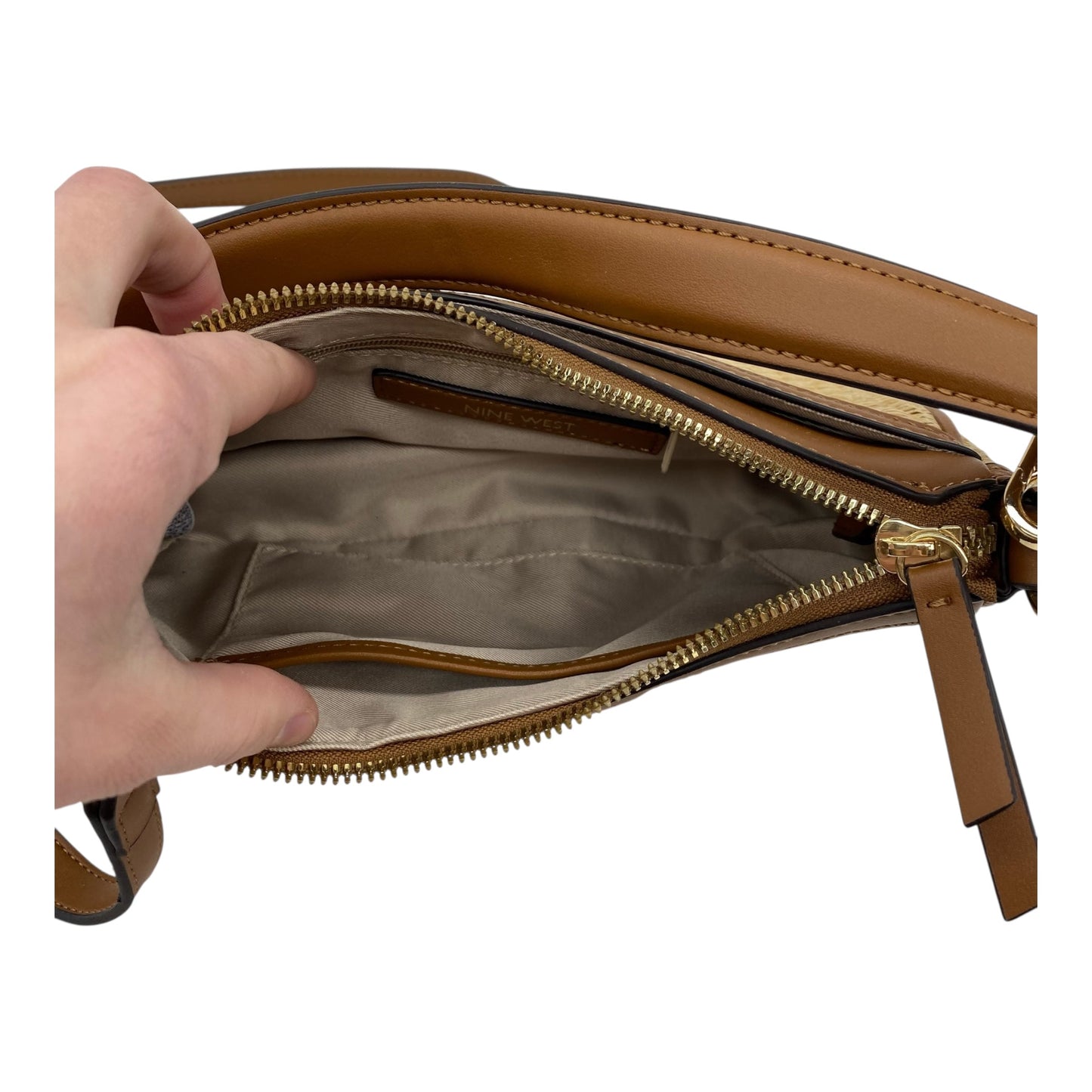 Handbag By Nine West In Tan, Size:Small