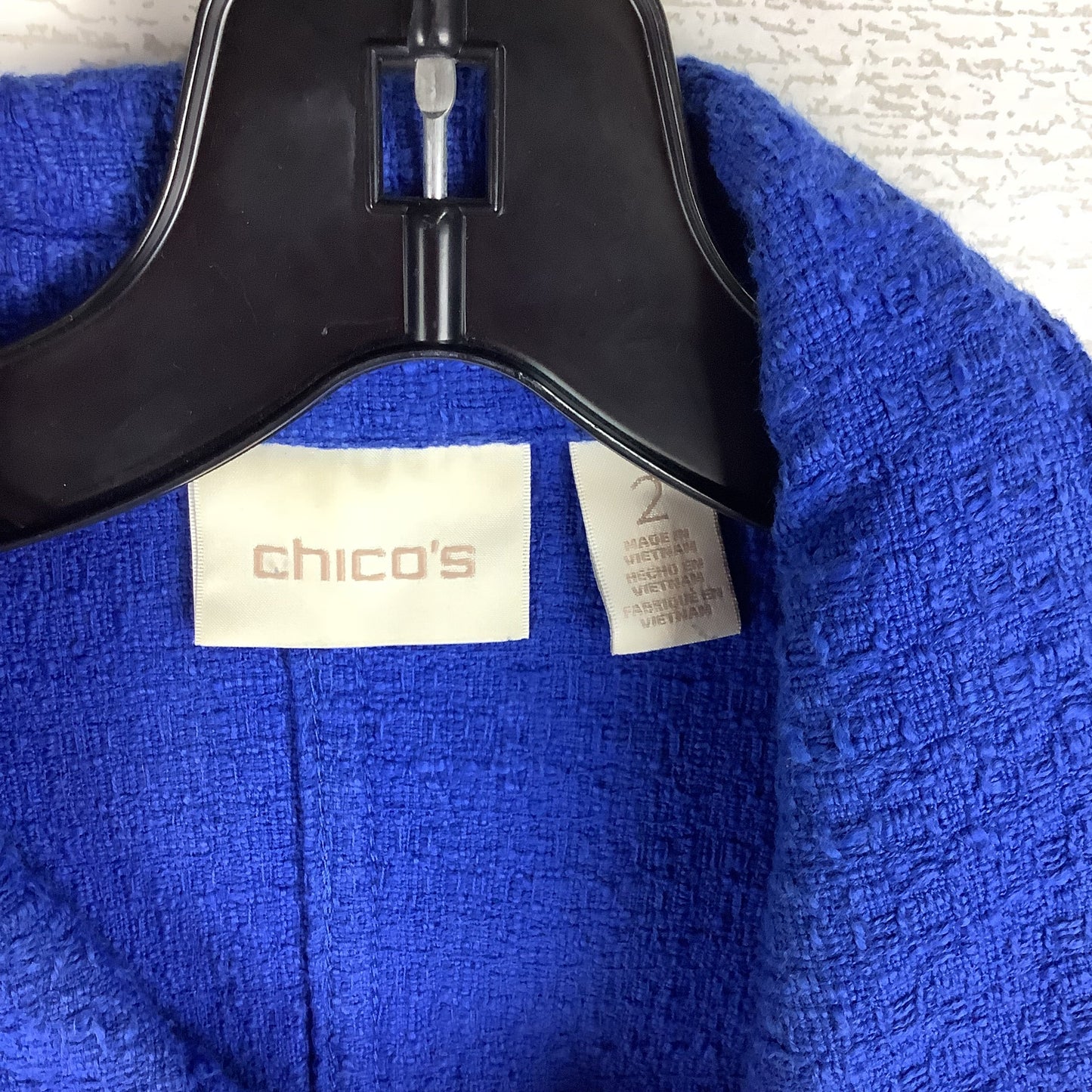 Jacket Other By Chicos In Blue, Size: L (brand size 2)