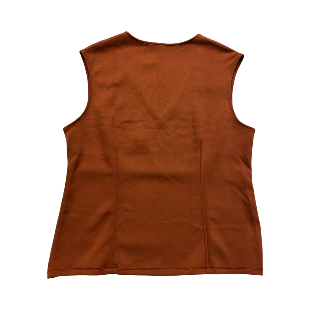 Top Sleeveless By Banana Republic In Orange, Size:Xl