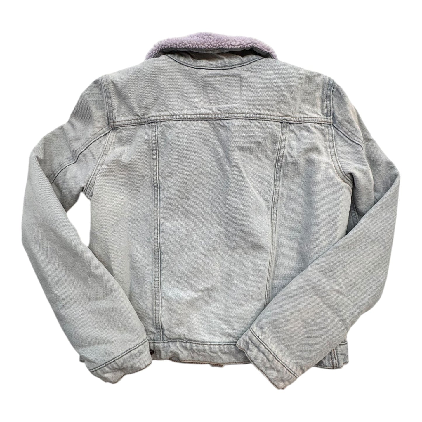 Jacket Denim By Levis In Blue & Purple, Size:L