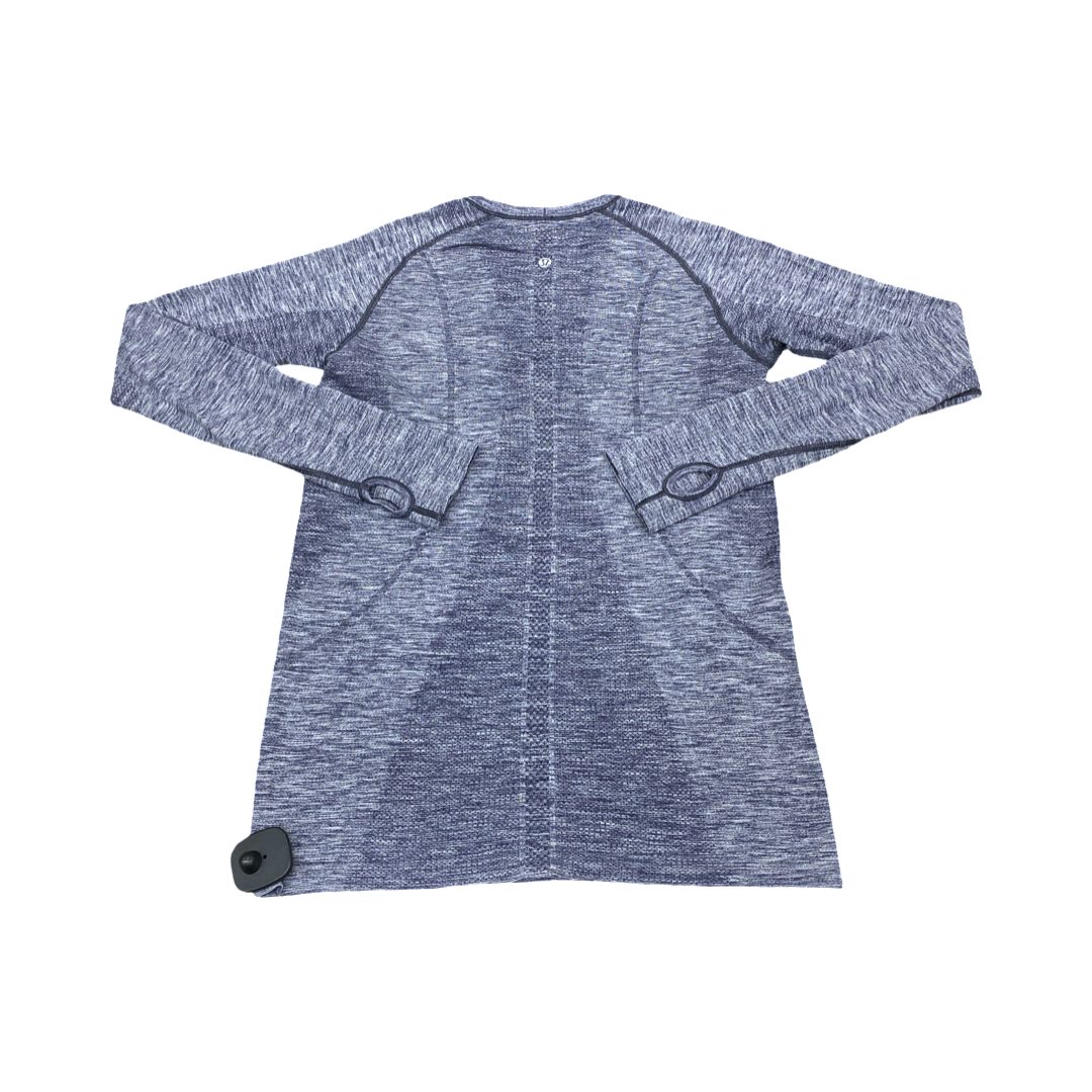 Athletic Top Ls Crewneck By Lululemon In Grey, Size:M