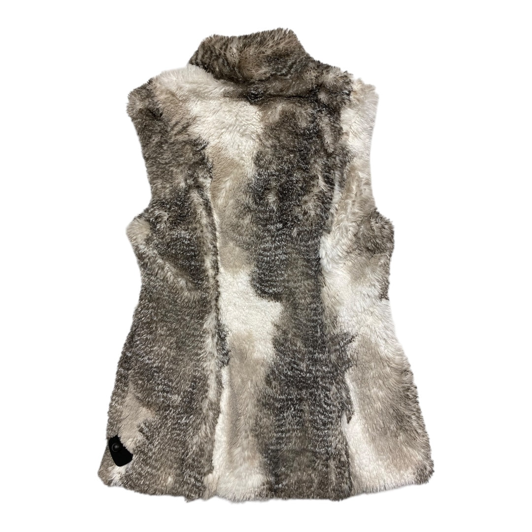 Vest Faux Fur & Sherpa By Cabi In Brown & White, Size:S