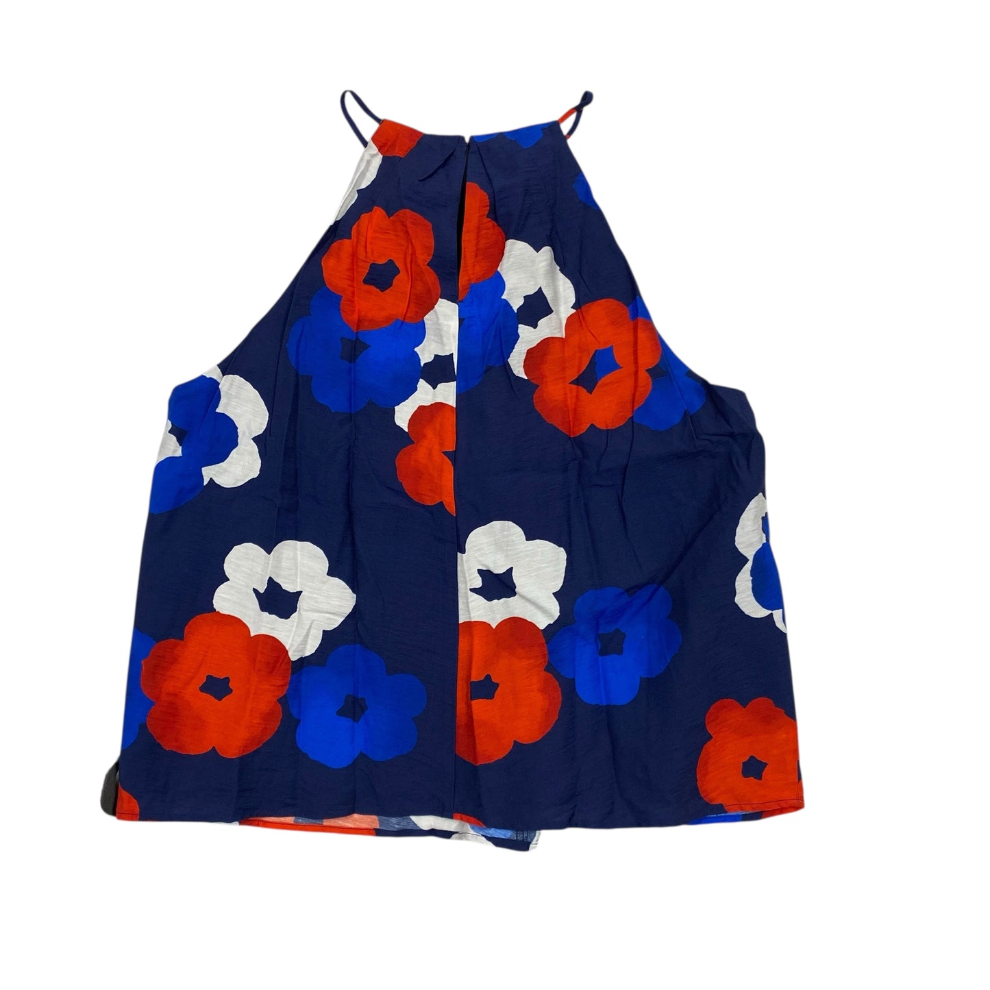 Top Sleeveless By Banana Republic In Blue Red & White, Size:L
