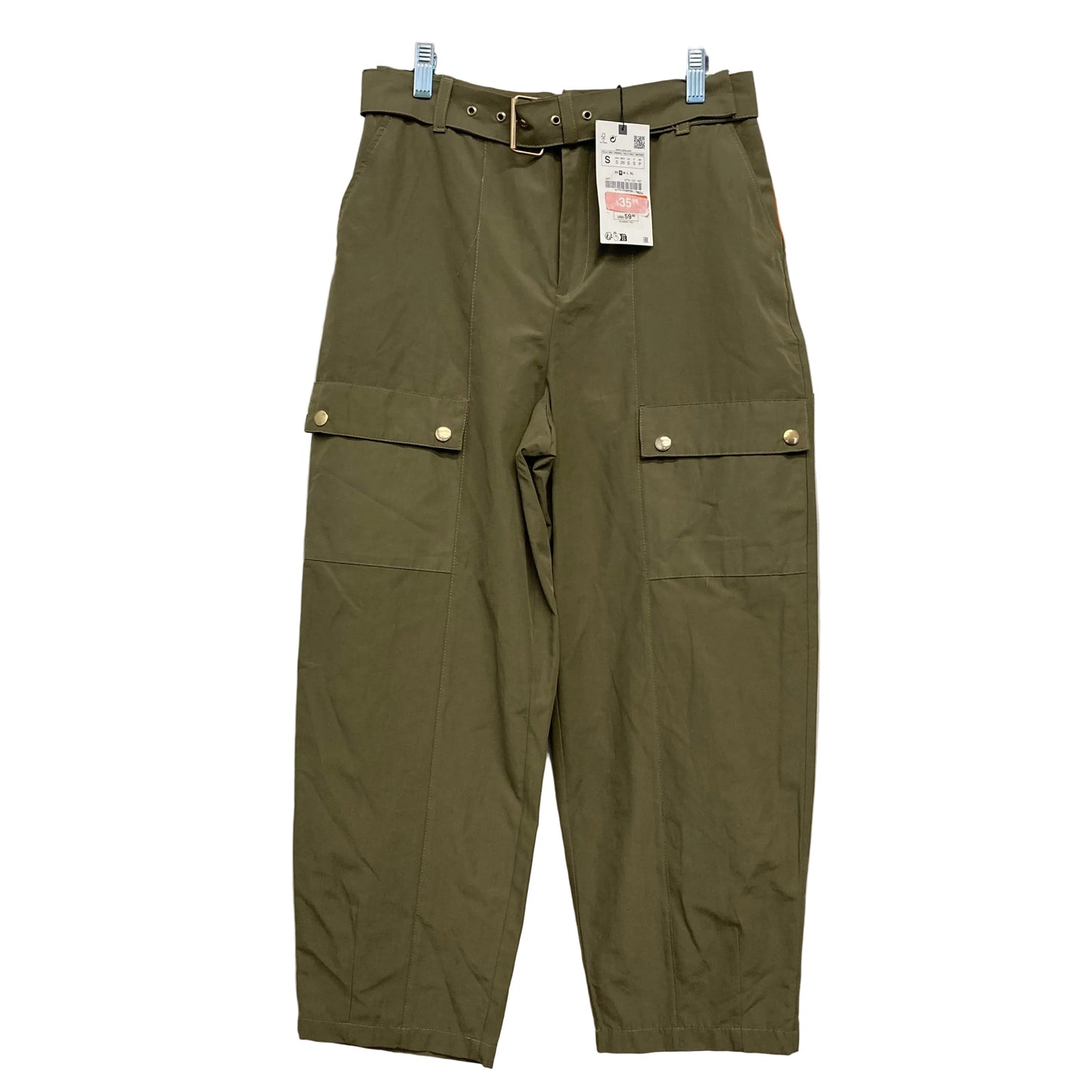 Pants Cargo & Utility By Zara In Green, Size:4