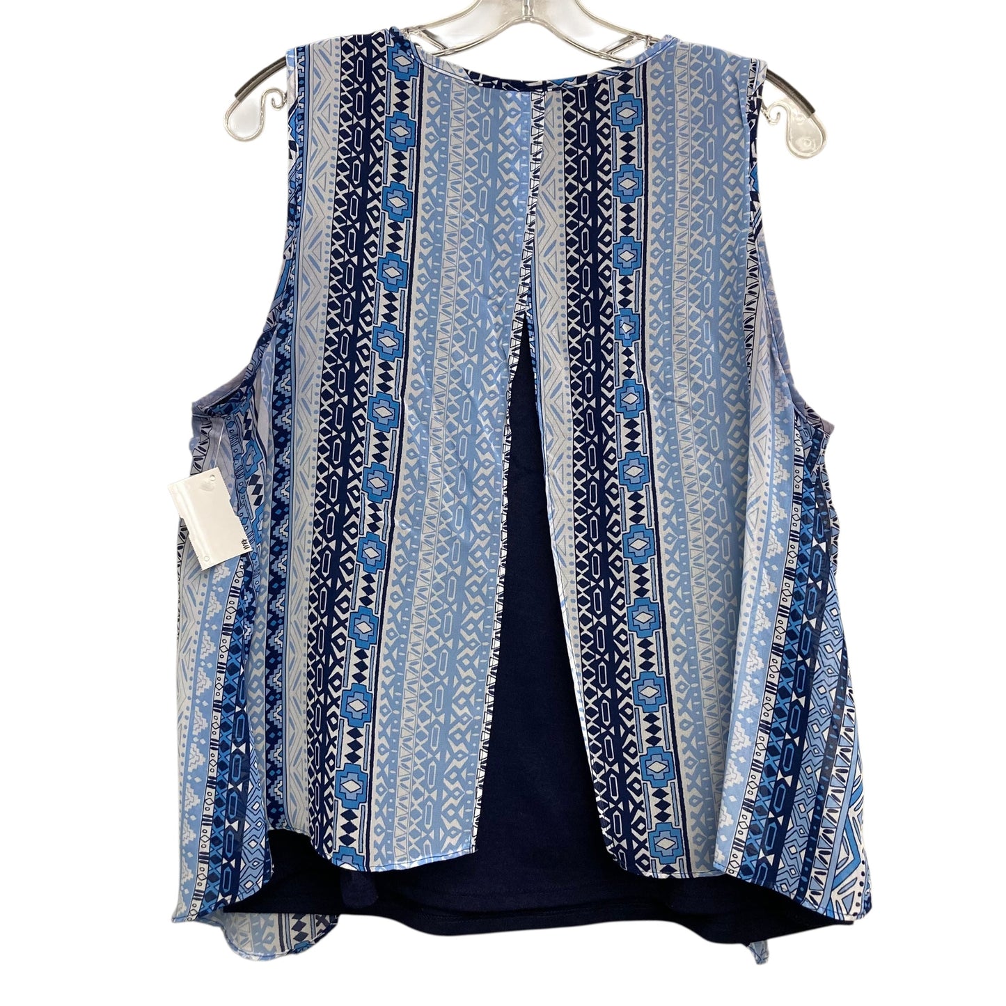 Top Sleeveless By Zac And Rachel In Blue, Size:Xlp