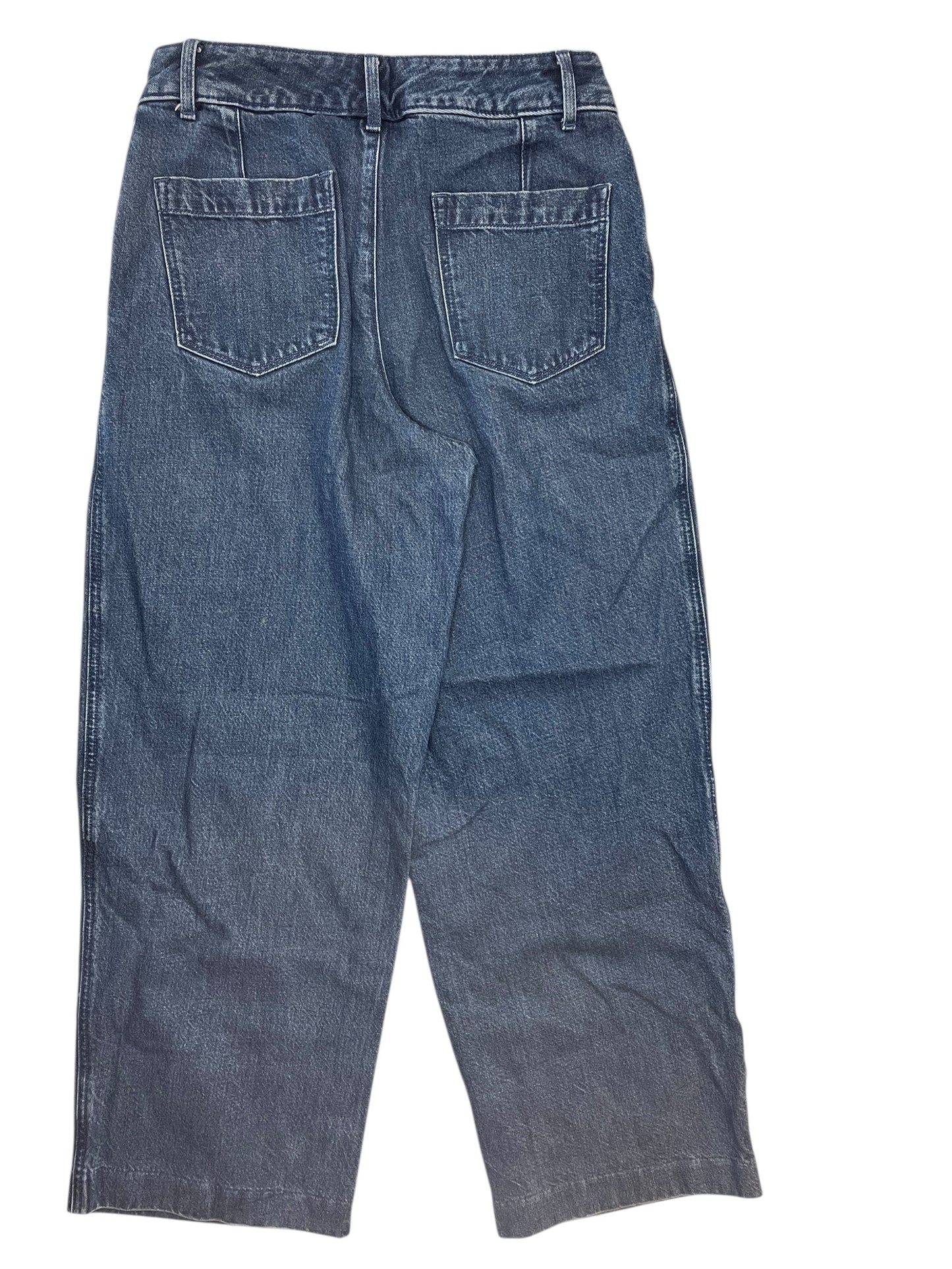 Jeans Wide Leg By Banana Republic In Blue Denim, Size:4P