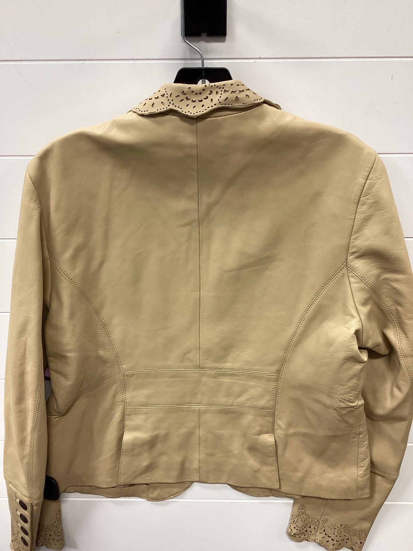 Jacket Leather By Wilsons Leather In Tan, Size:L