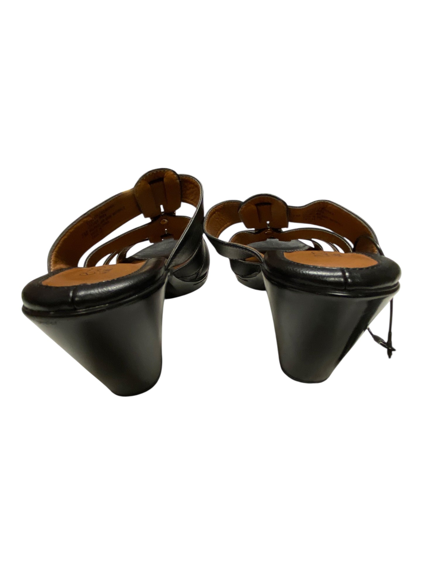 Sandals Heels Block By Sofft In Black, Size:7