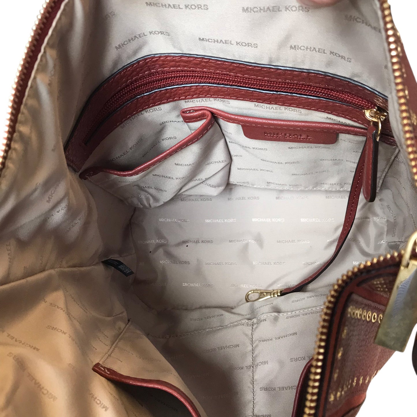 Handbag Designer By Michael Kors In Brown, Size:Medium