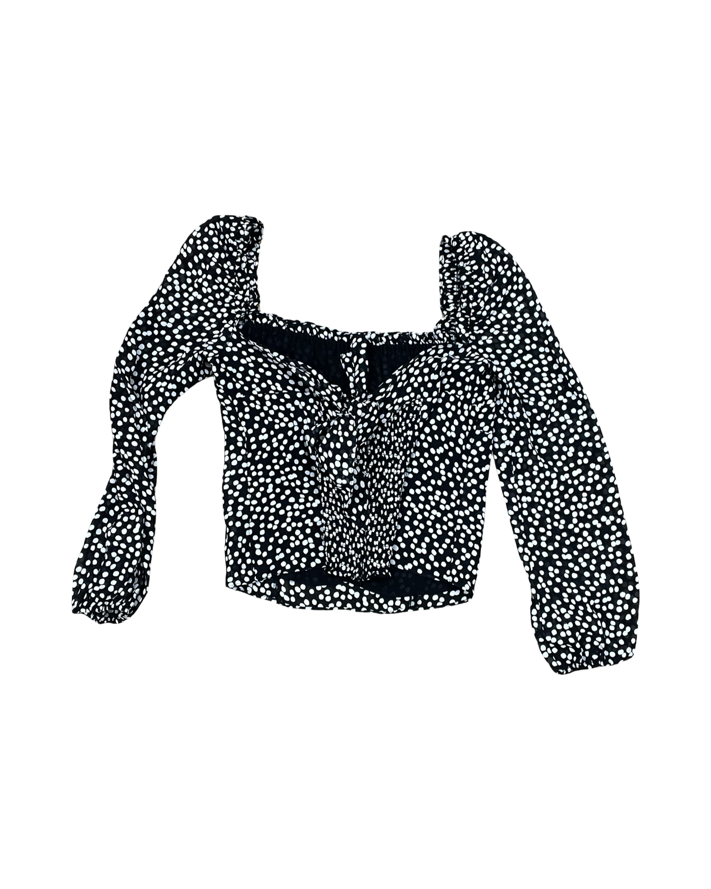 Top 3/4 Sleeve By Reformation In Black & White, Size:M