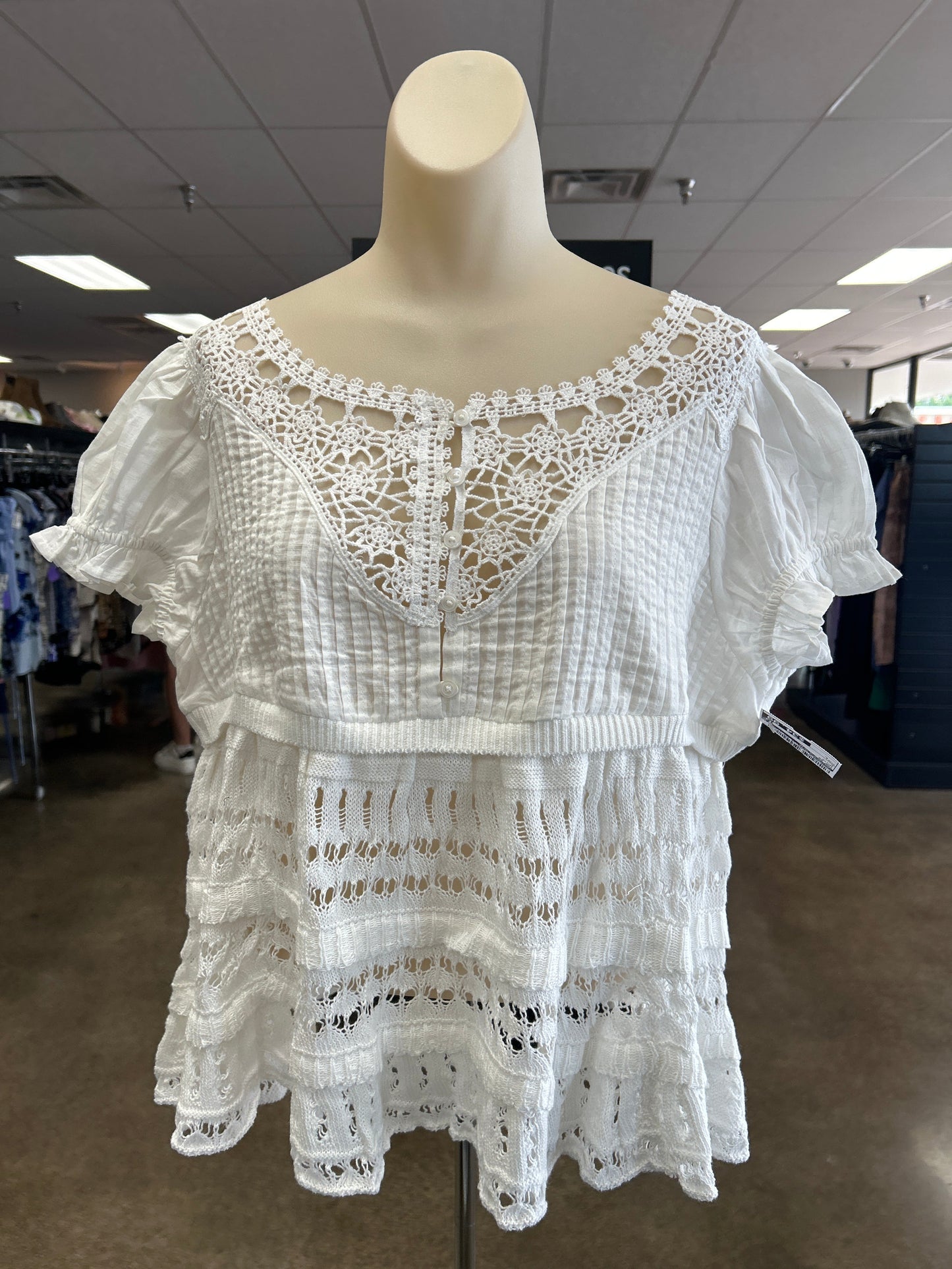 Top Ss By Anthropologie In White, Size:L