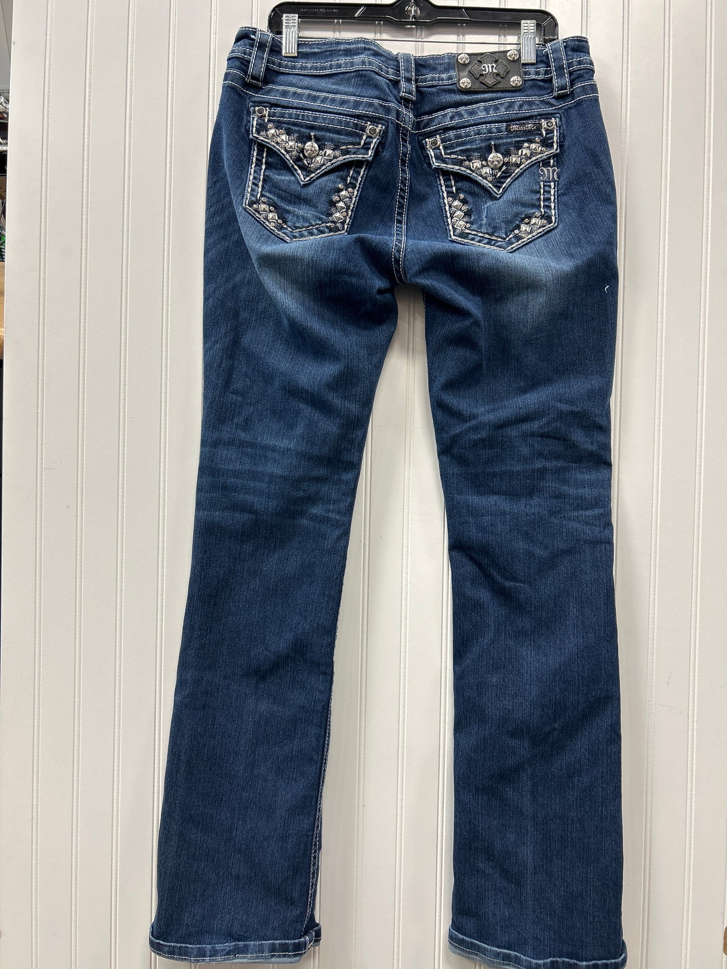 Jeans Boot Cut By Miss Me In Blue Denim, Size:14