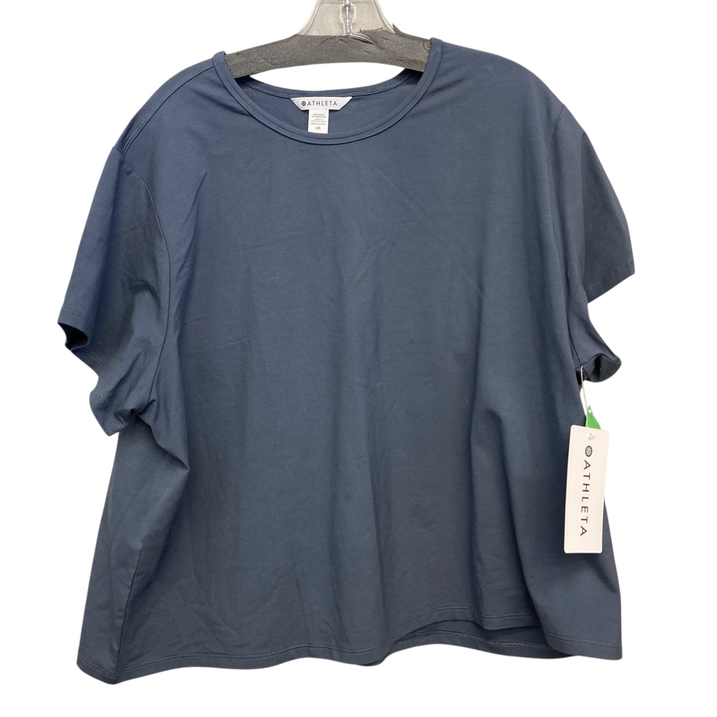 Athletic Top Ss By Athleta In Grey, Size:2X