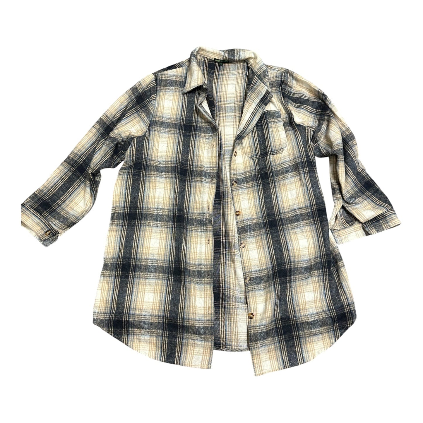 Jacket Shirt By Clothes Mentor In Plaid Pattern, Size:2X