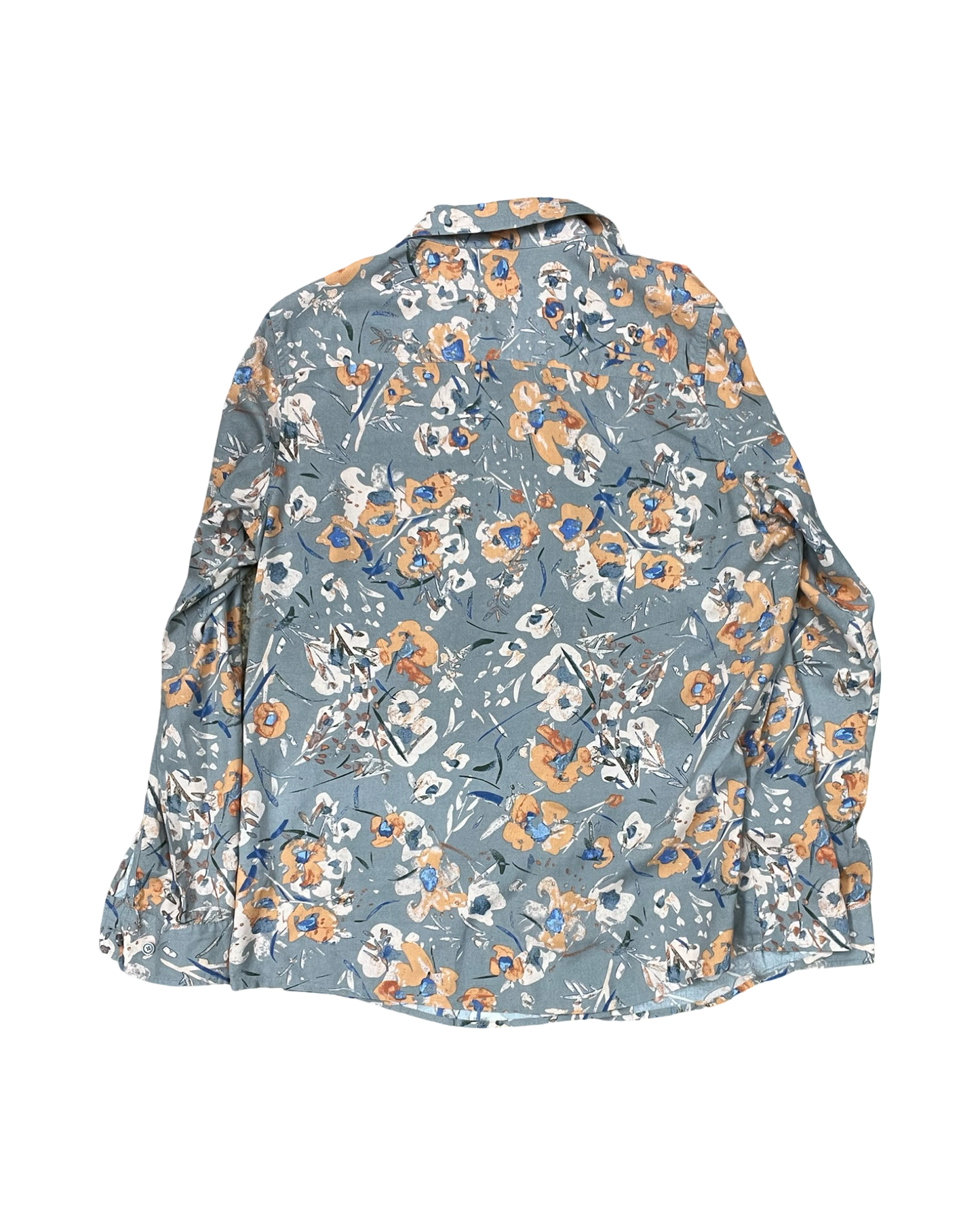 Blouse Ls By Orvis In Grey & Orange, Size:M