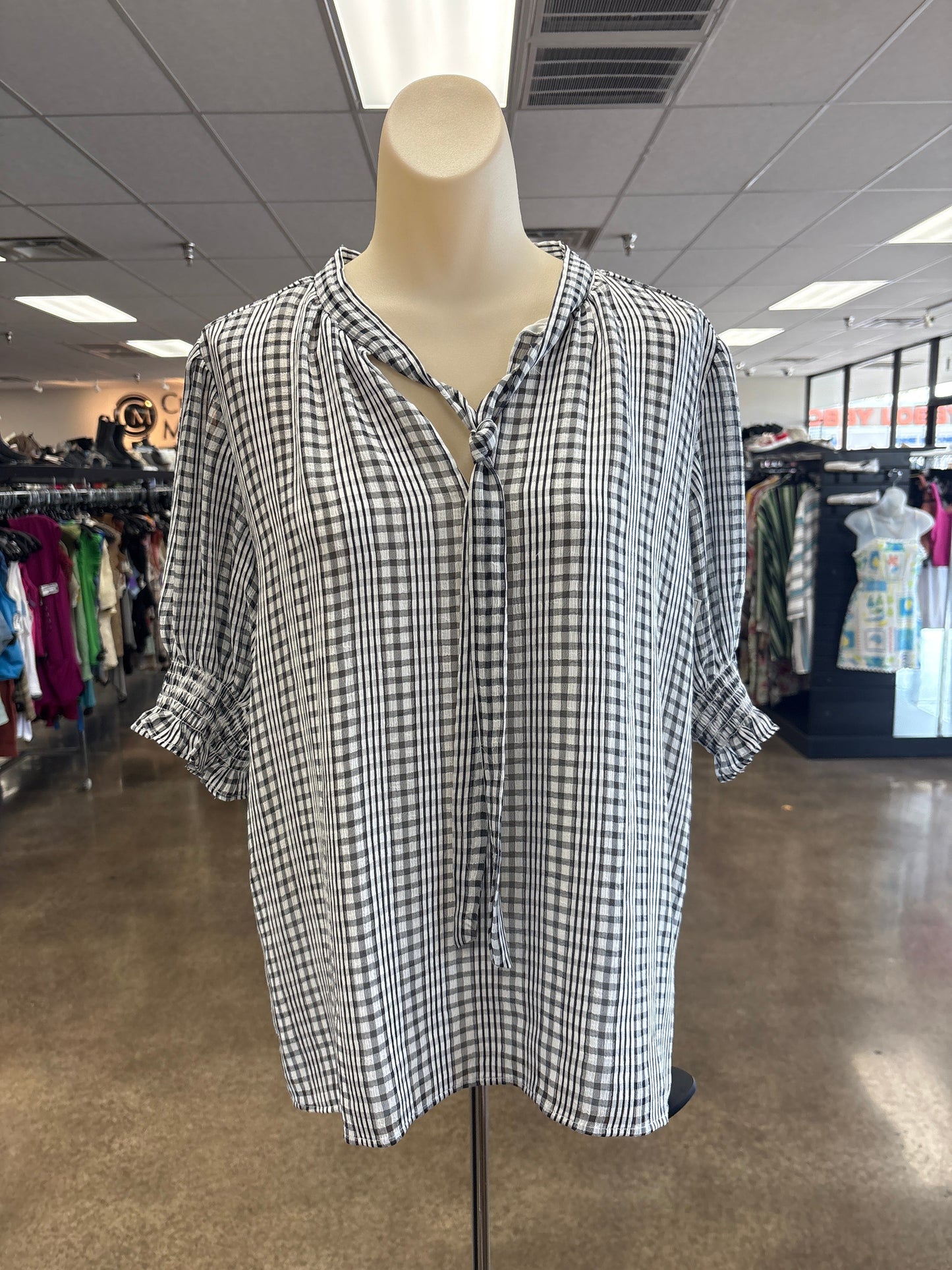 Top Ss By Ann Taylor In Black & White, Size:S