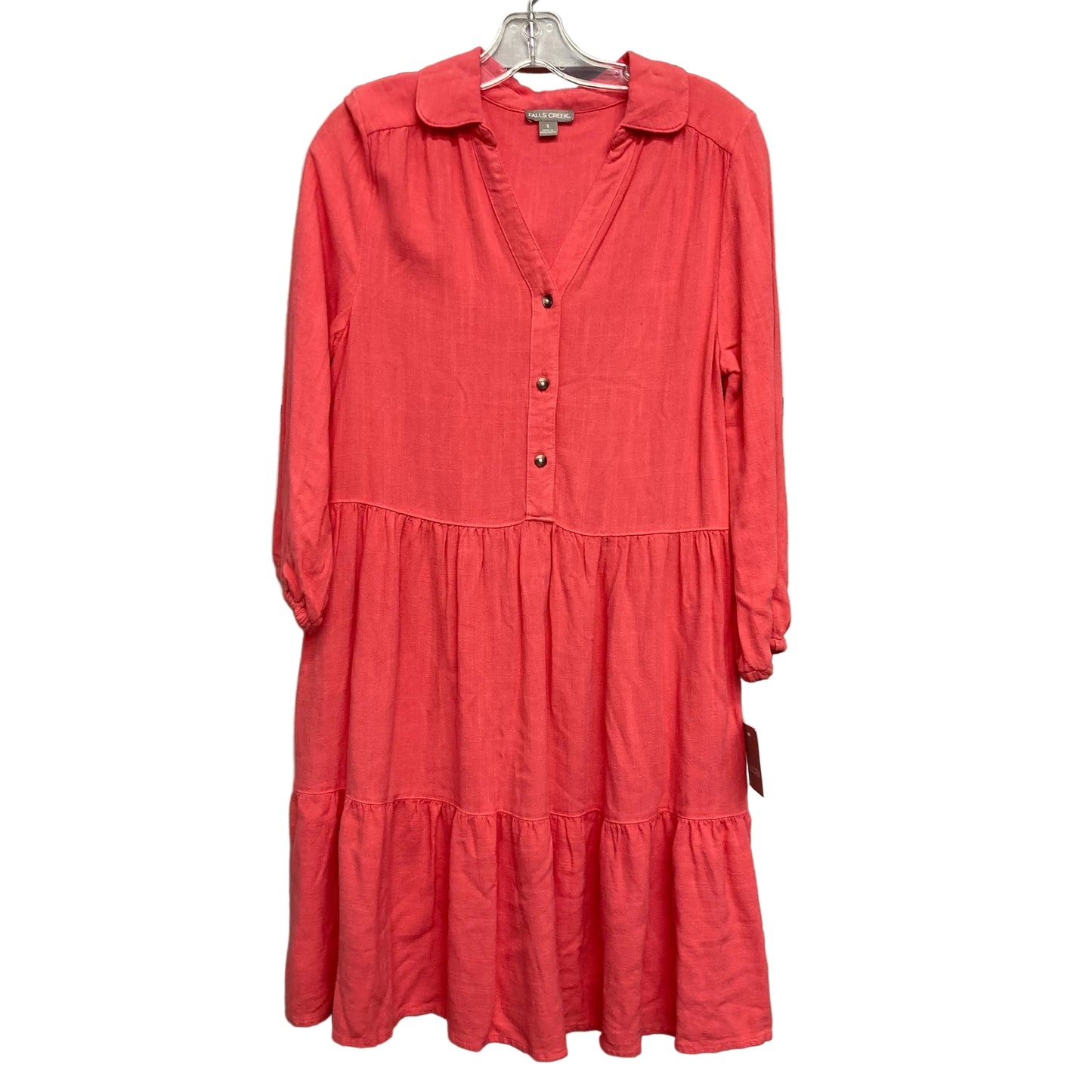Dress Casual Midi By Falls Creek In Coral, Size:S
