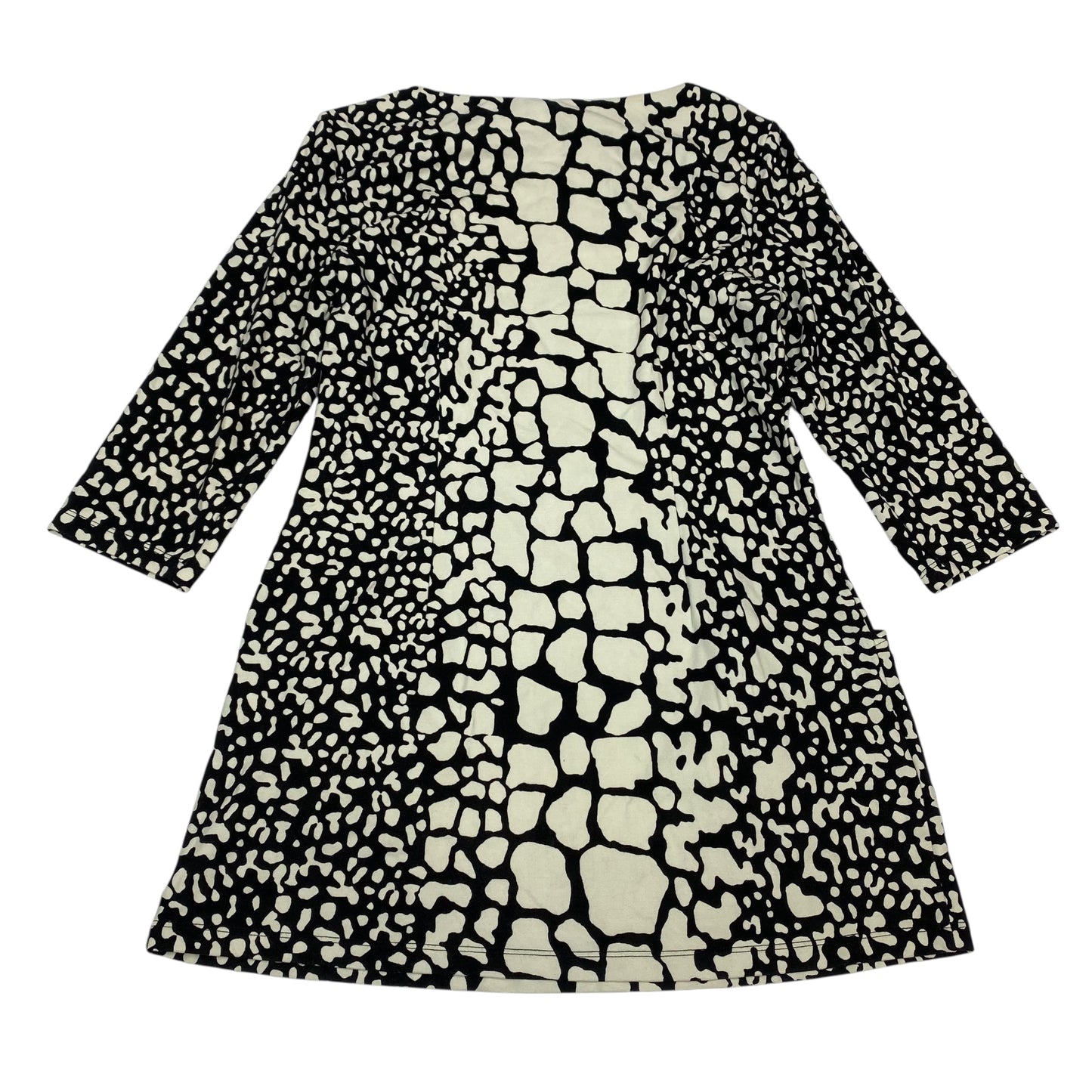 Top 3/4 Sleeve By J Mclaughlin In Black & Cream, Size:M