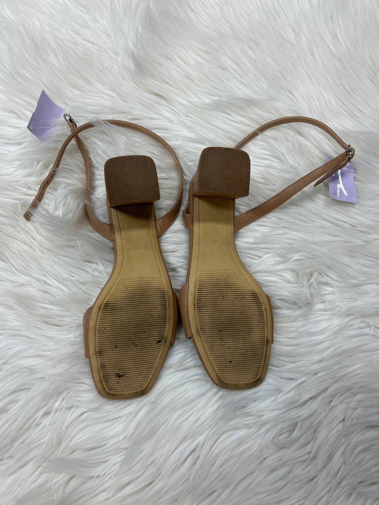 Sandals Heels Block By A New Day In Tan, Size:7.5