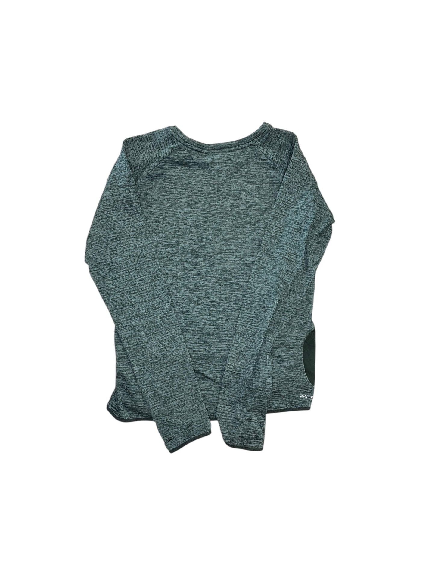 Athletic Top Ls Collar By Nike Apparel In Green, Size:M