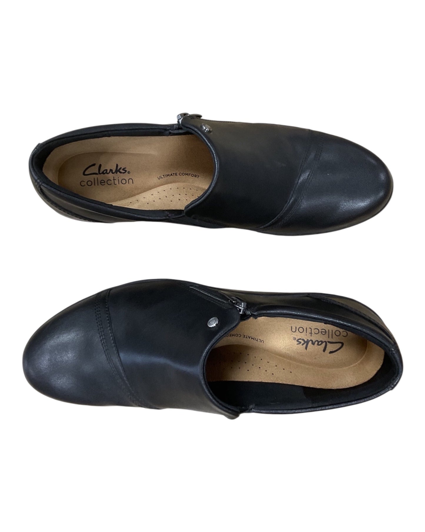 Shoes Flats By Clarks In Black, Size:10