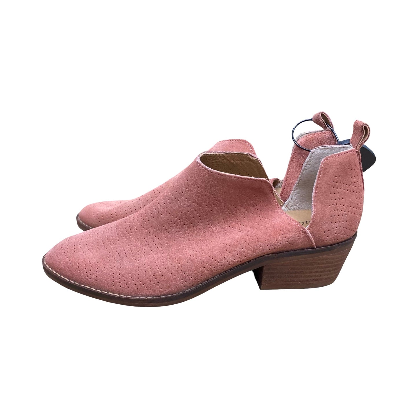 Boots Ankle Heels By Lucky Brand In Pink, Size:9