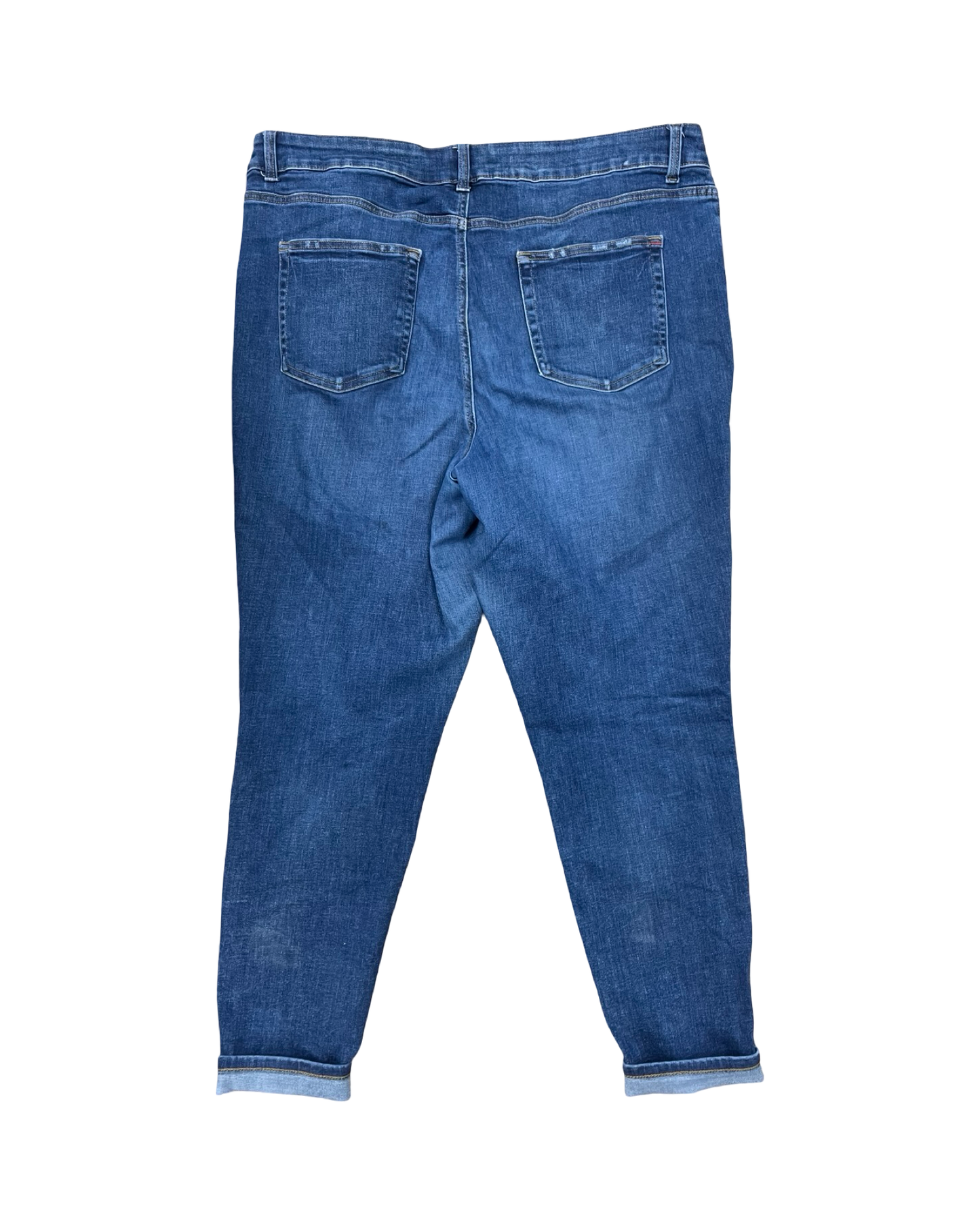 Jeans Skinny By Edgely In Blue Denim, Size:22