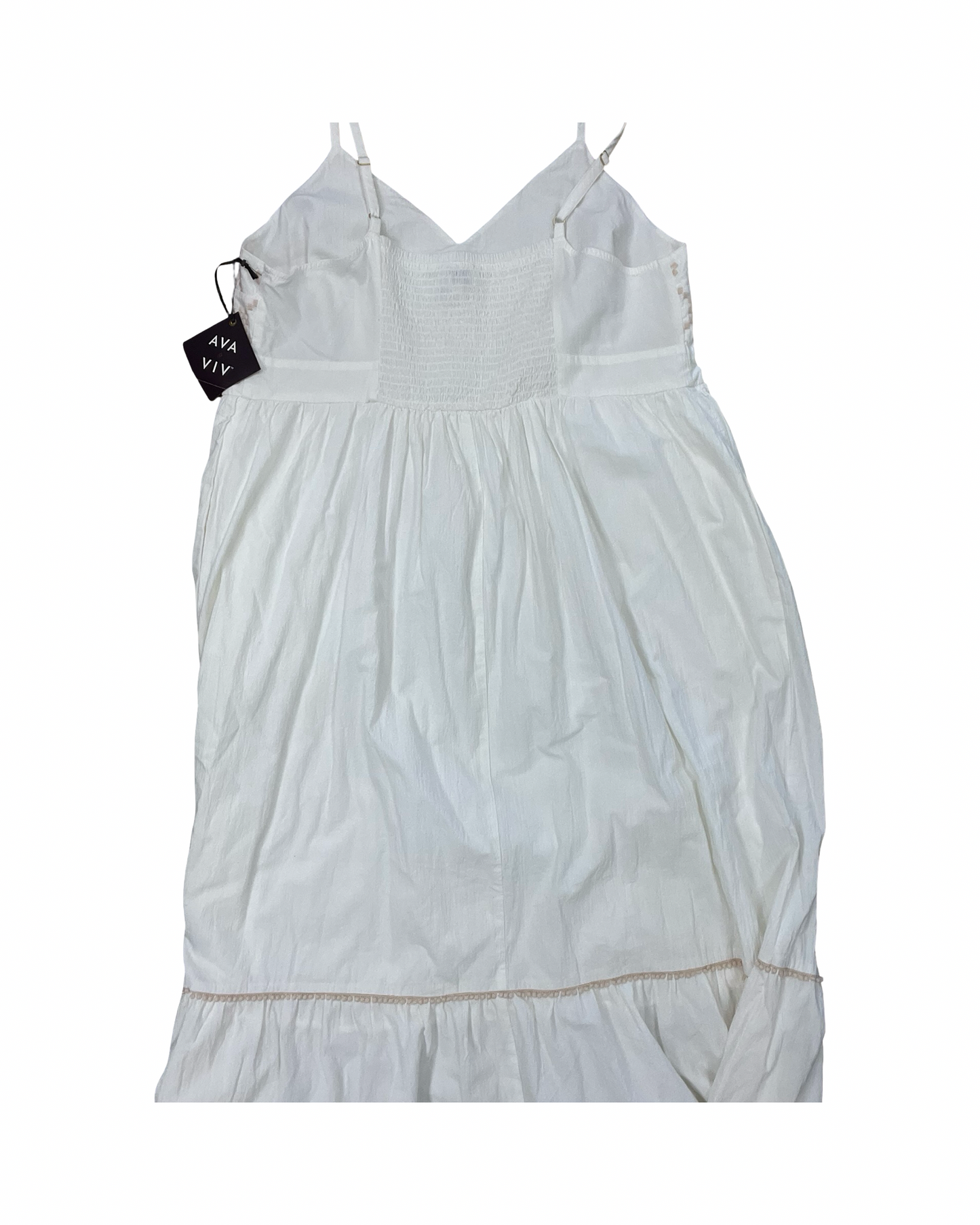 Dress Casual Maxi By Ava & Viv In Cream, Size:2X
