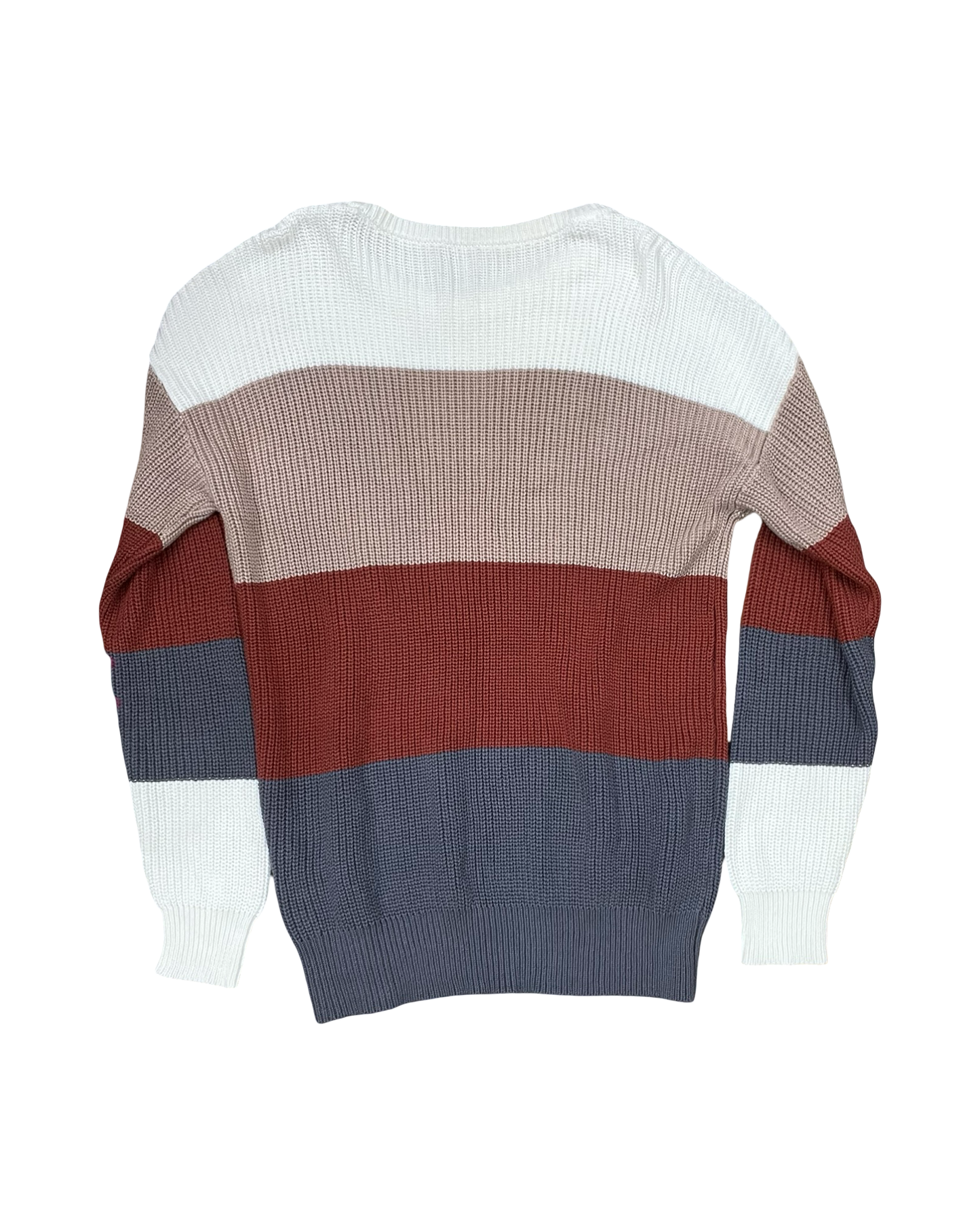 Sweater By Clothes Mentor In Grey & White, Size:L