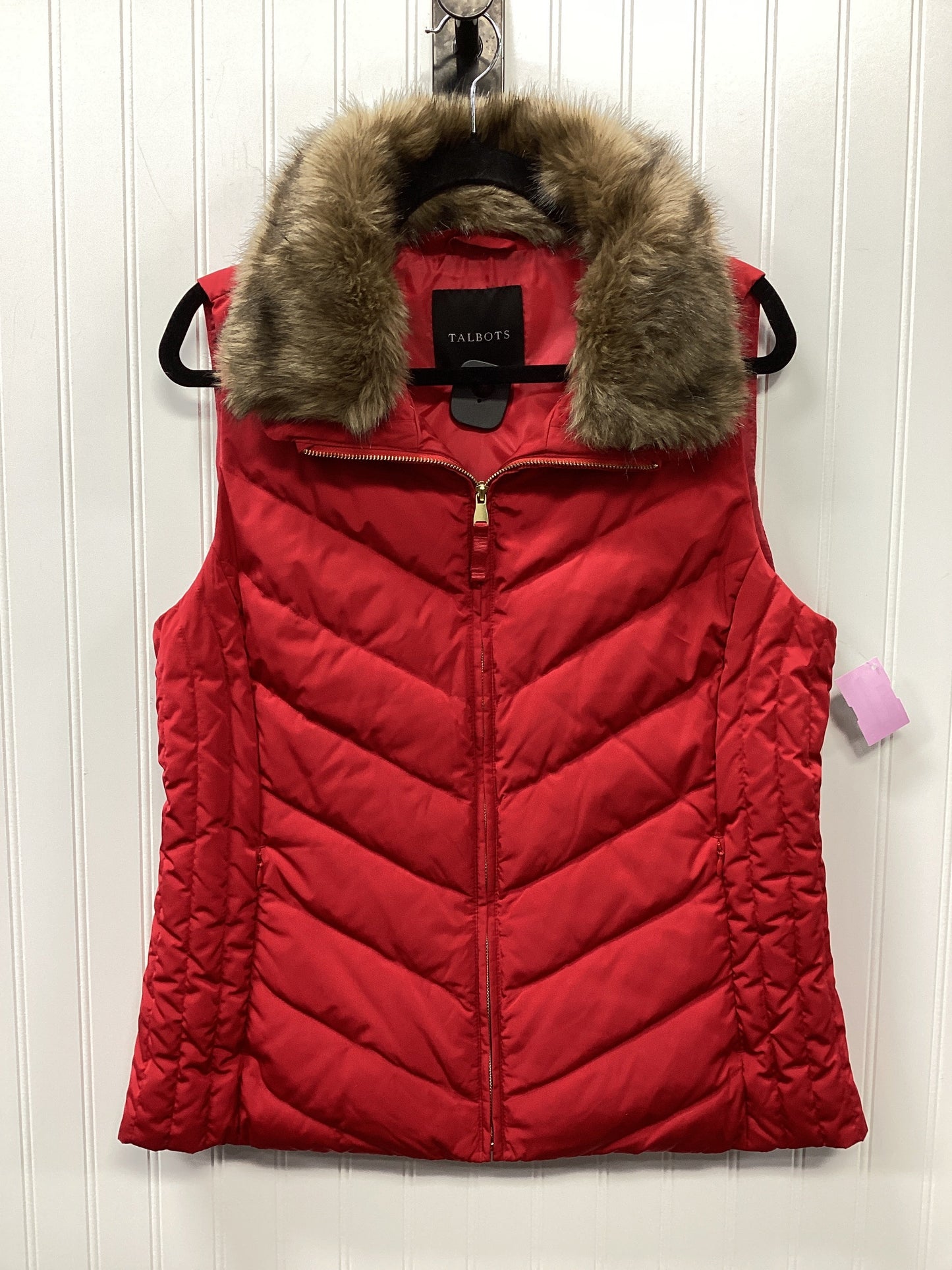Vest Puffer & Quilted By Talbots In Red, Size:L