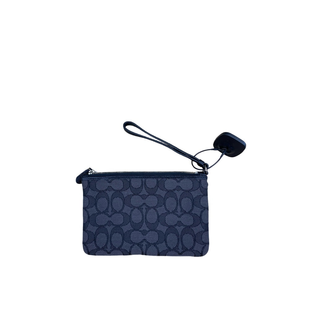 Wristlet Designer By Coach In Blue & Grey, Size:Small