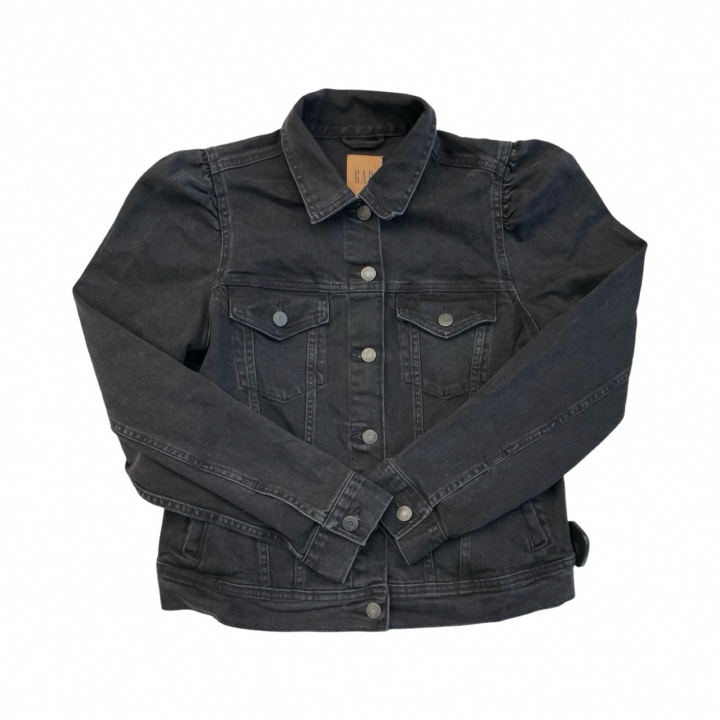 Jacket Denim By Gap In Black Denim, Size:L