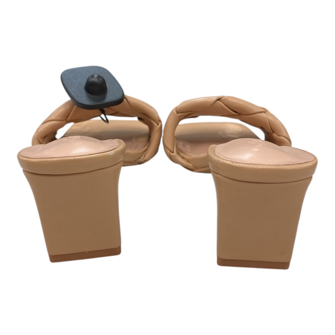 Sandals Heels Block By COUTGO In Cream, Size:5