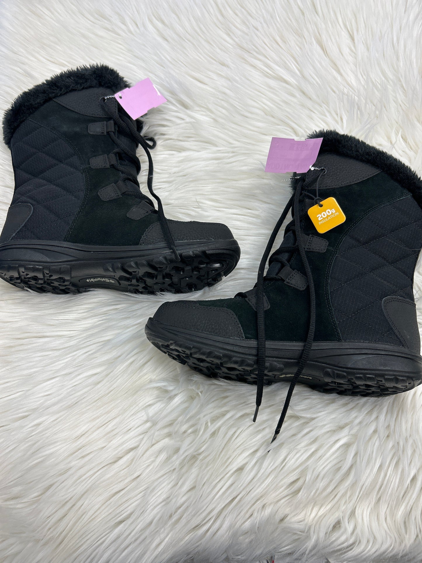 Boots Snow By Columbia In Black, Size:6.5