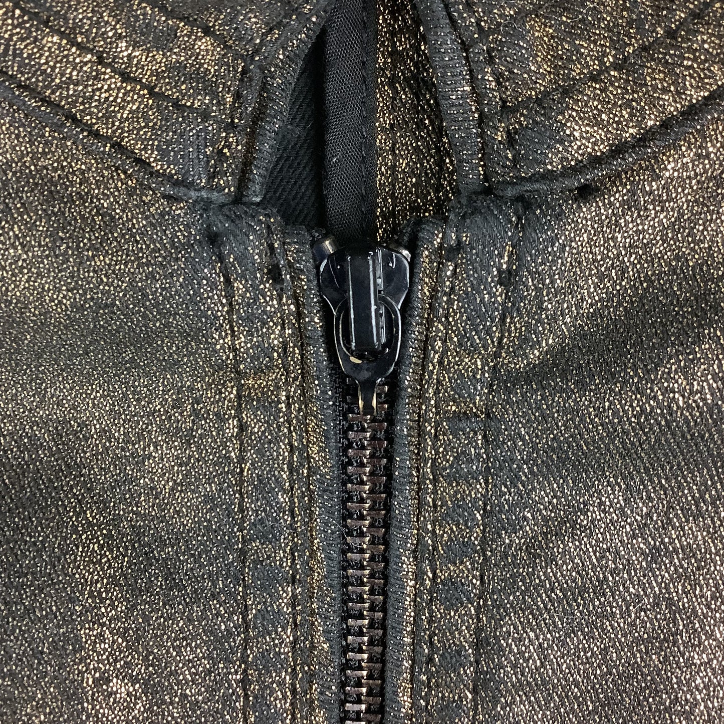 Jacket Moto By White House Black Market In Gold, Size: 00